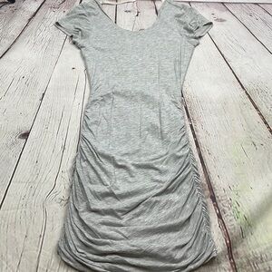 UEC Splendid extra small gray t-shirt dress ruching on the sides